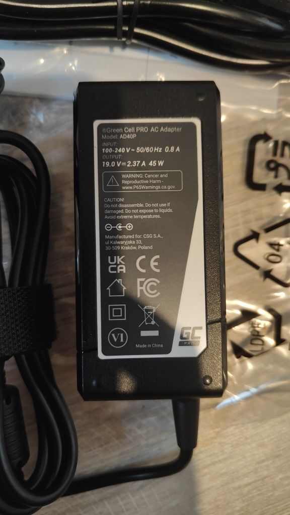 Zasilacz Ładowarka Green Cell PRO