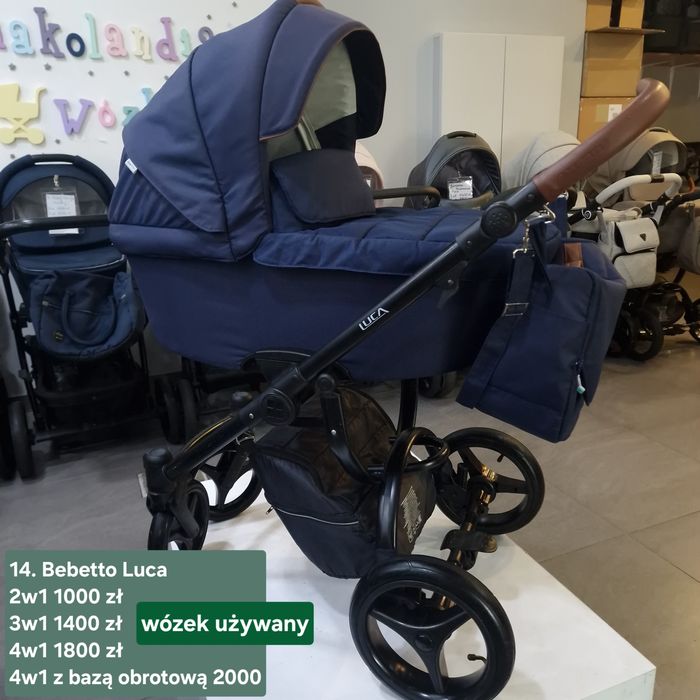 Wózek dziecięcy Bebetto Luca 2w1 3w1 4w1 pompowane koła na każdy teren