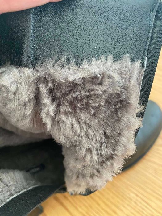 Жіночі зимові ботильони / шкіряні утеплені черевики