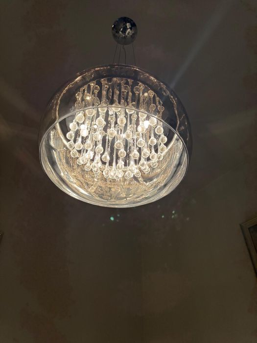 Lampa wisząca crystal do salonu, jadalni, elegancka jak nowa