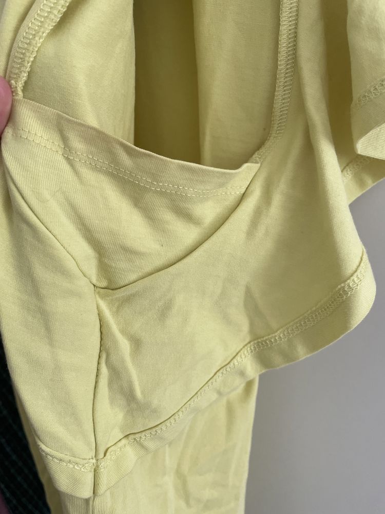 Żółta bluzka ozdobny rękaw STAN DB