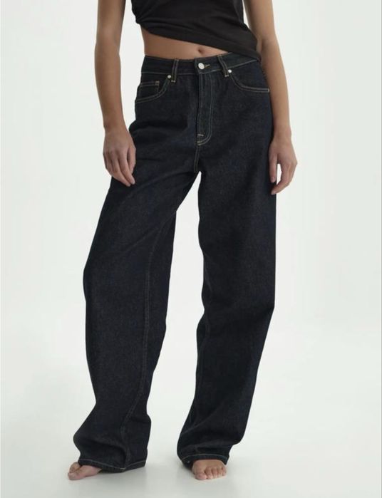 Deep blue baggy jeans mócko