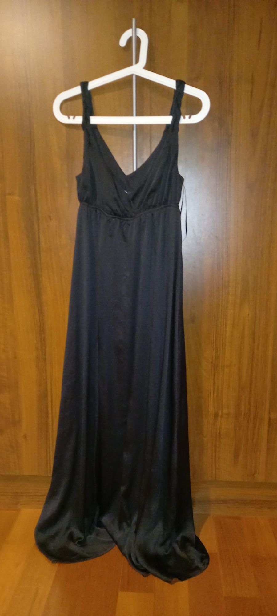 Czarna długa sukienka H&M rozm.36