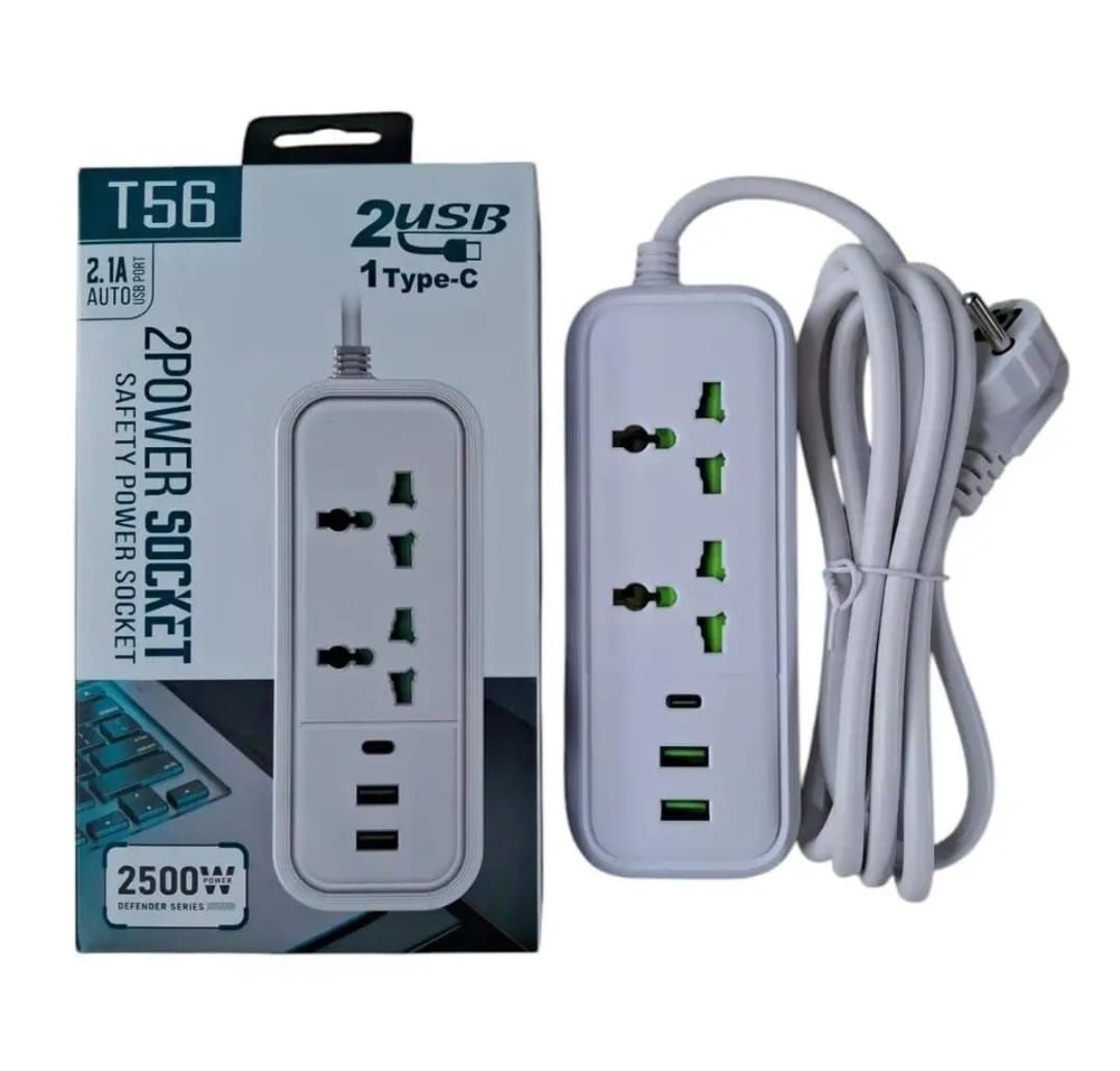 Мережевий фільтр Розетки USB Type-C Подовжувач