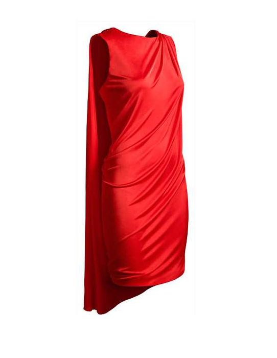 Sukienka H&M Versace 36 S czerwona mini cyrkonie elegancka