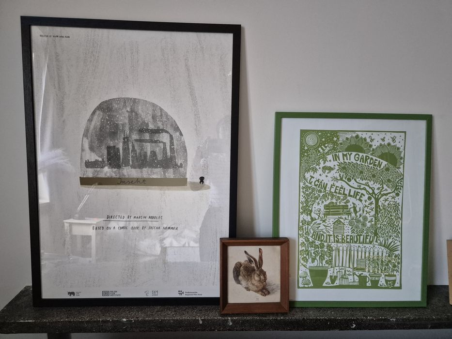 Plakat w zielonej ramce