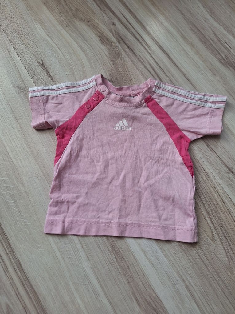 Bawełniana bluzka koszulka dziewczęca Adidas