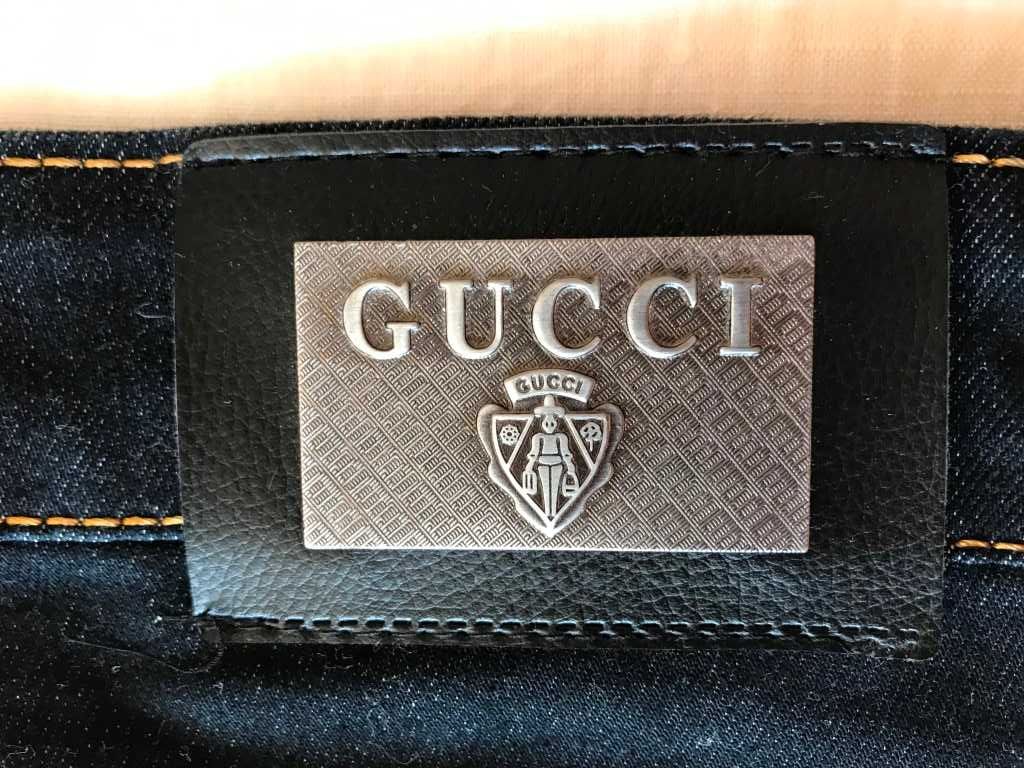 Джинсы GUCCI женские оригинал синие прямые размер L или W33/L32