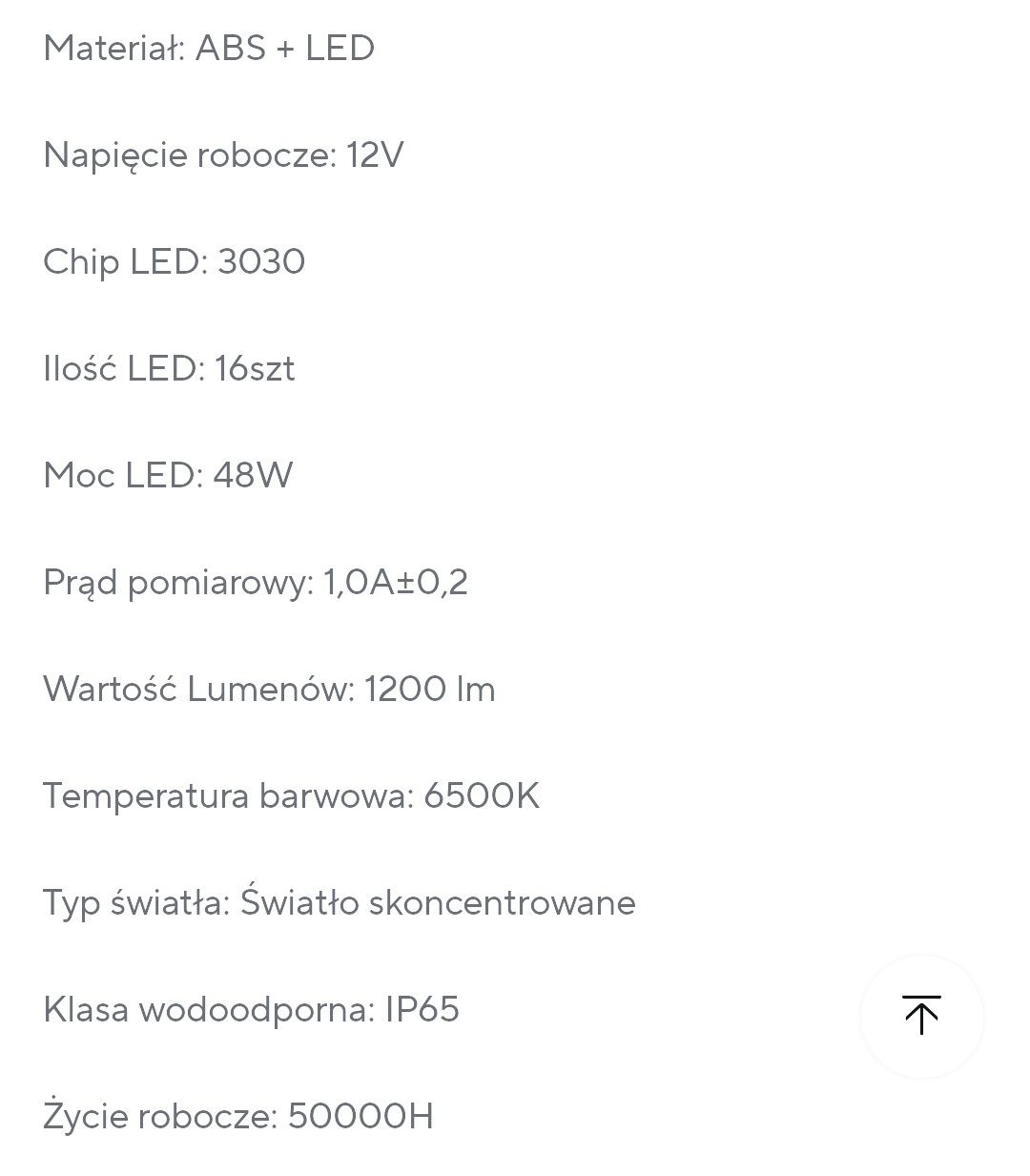 Dodatkowe reflektory 4 sztuki. Lampy robocze Led