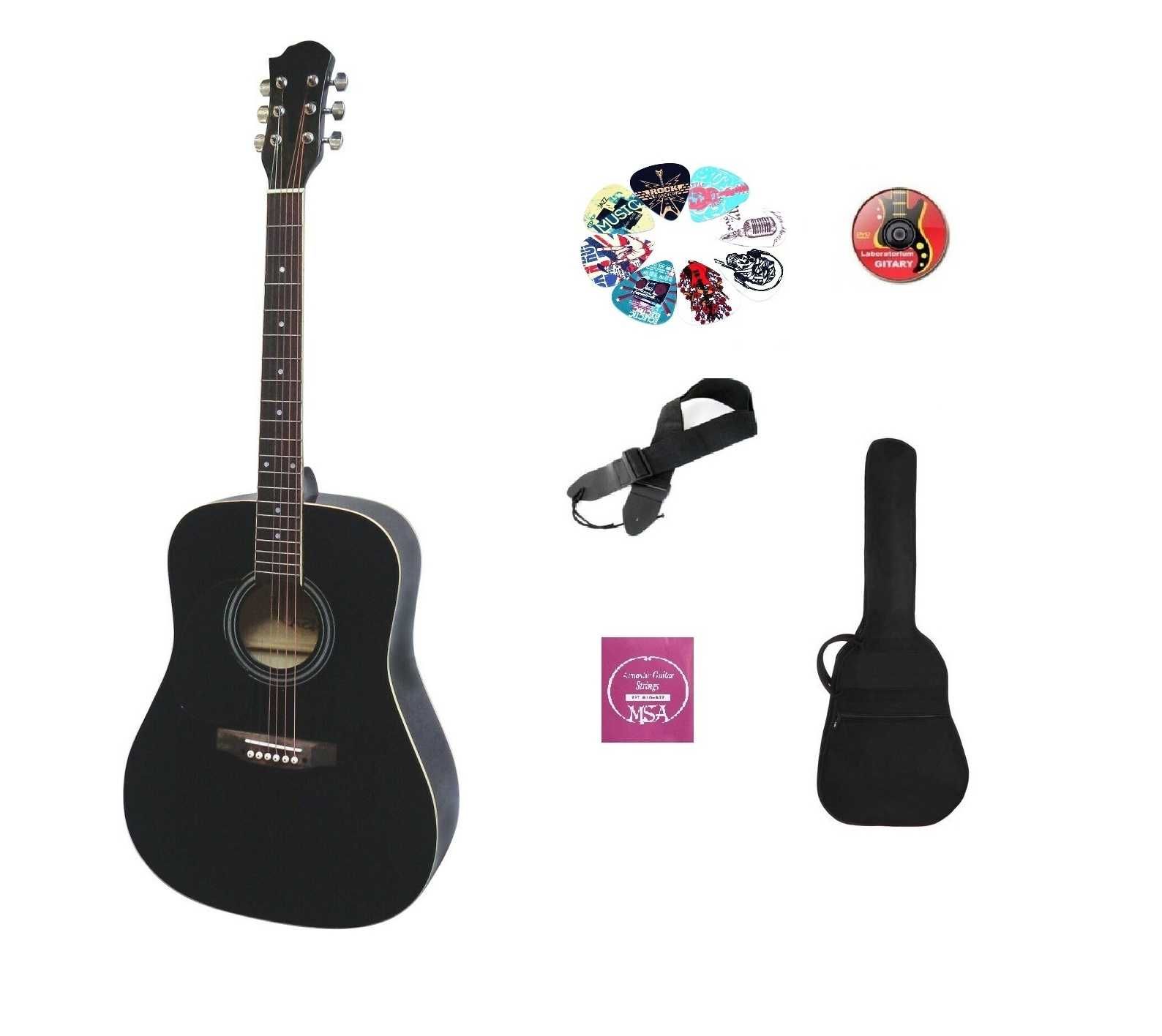 Gitara akustyczna 4 kolory do wyboru + akcesoria - sklep Ursynów