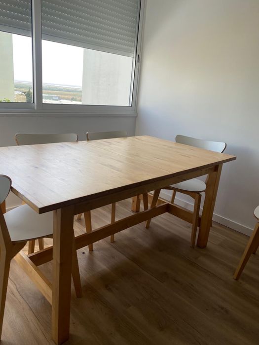 Mesa de jantar extensível NORDVIKEN - IKEA 90 x 155 + 55