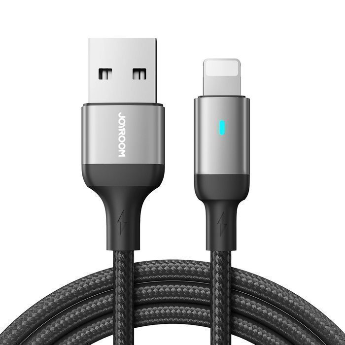 Joyroom kabel USB - Lightning 2.4A A10 Series 1,2m czarny