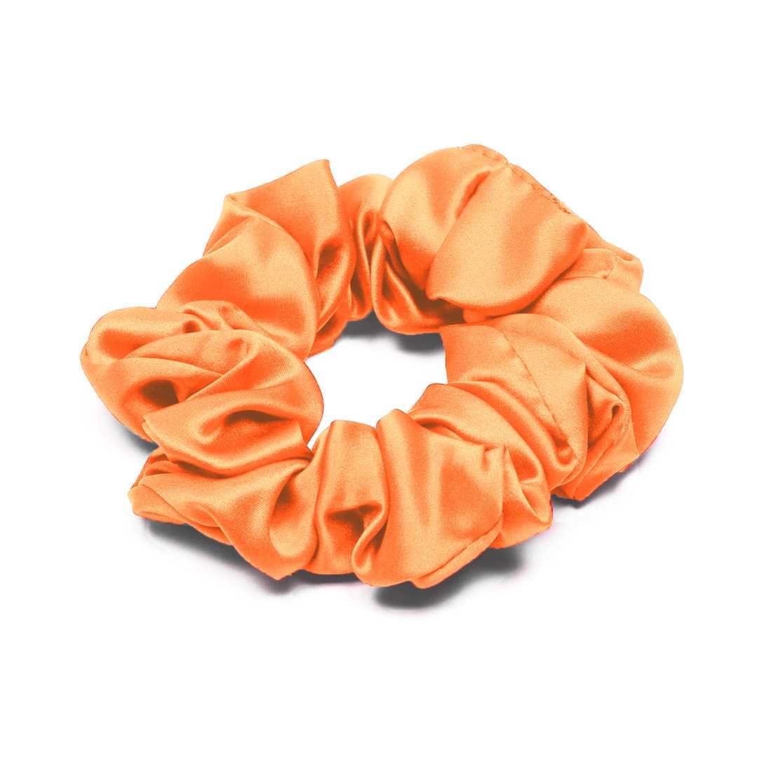 Jedwabna Gumka do Włosów Pomarańczowa Scrunchie