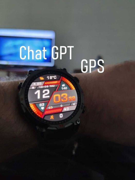 Smartwatch Zegarek Męski GPS Chat GPT Do Sportu i Rozmów Menu Polskie