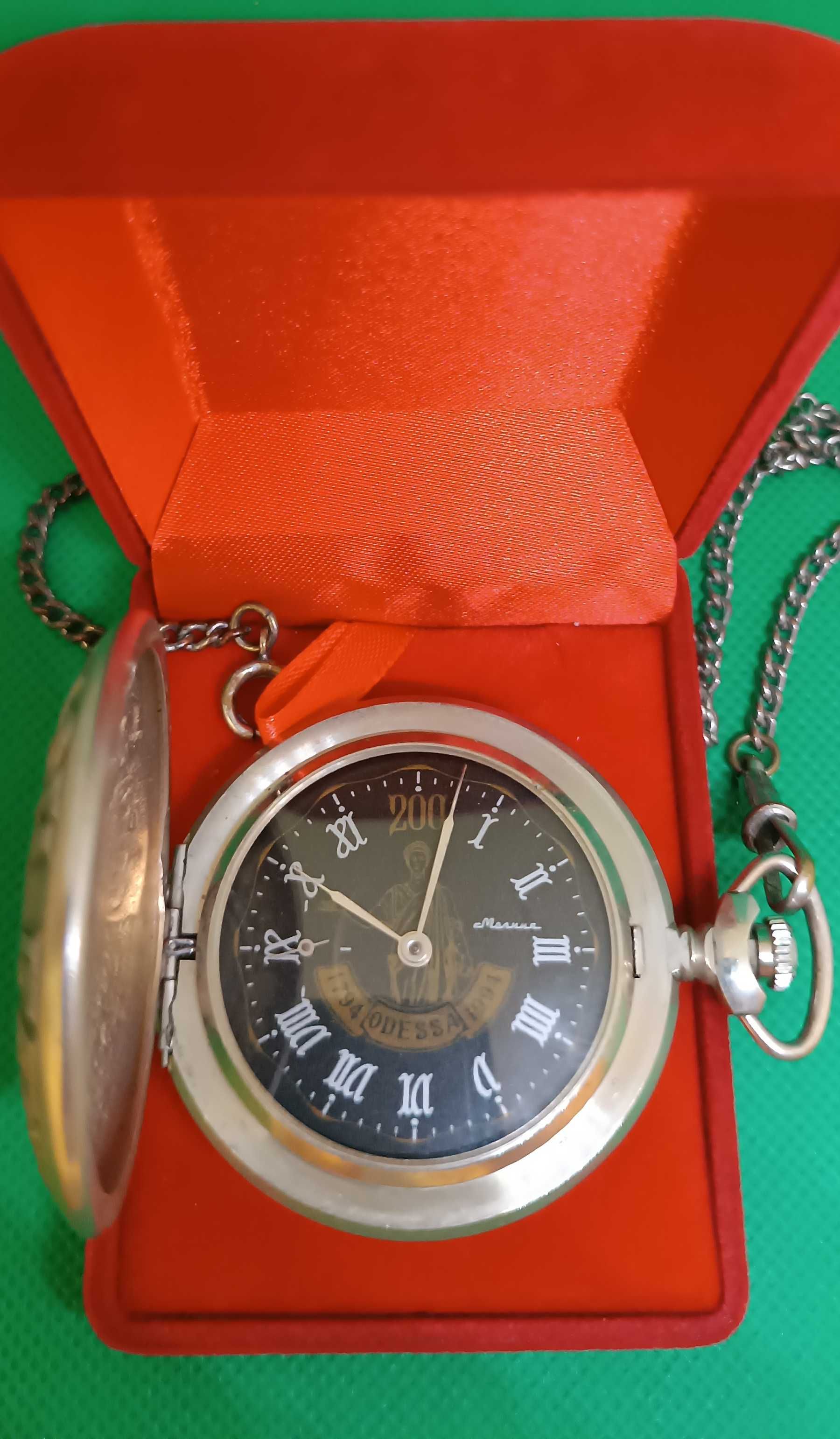 Часы  карманные Молния "Золотой Герцог" с родной цепочкой в футляре