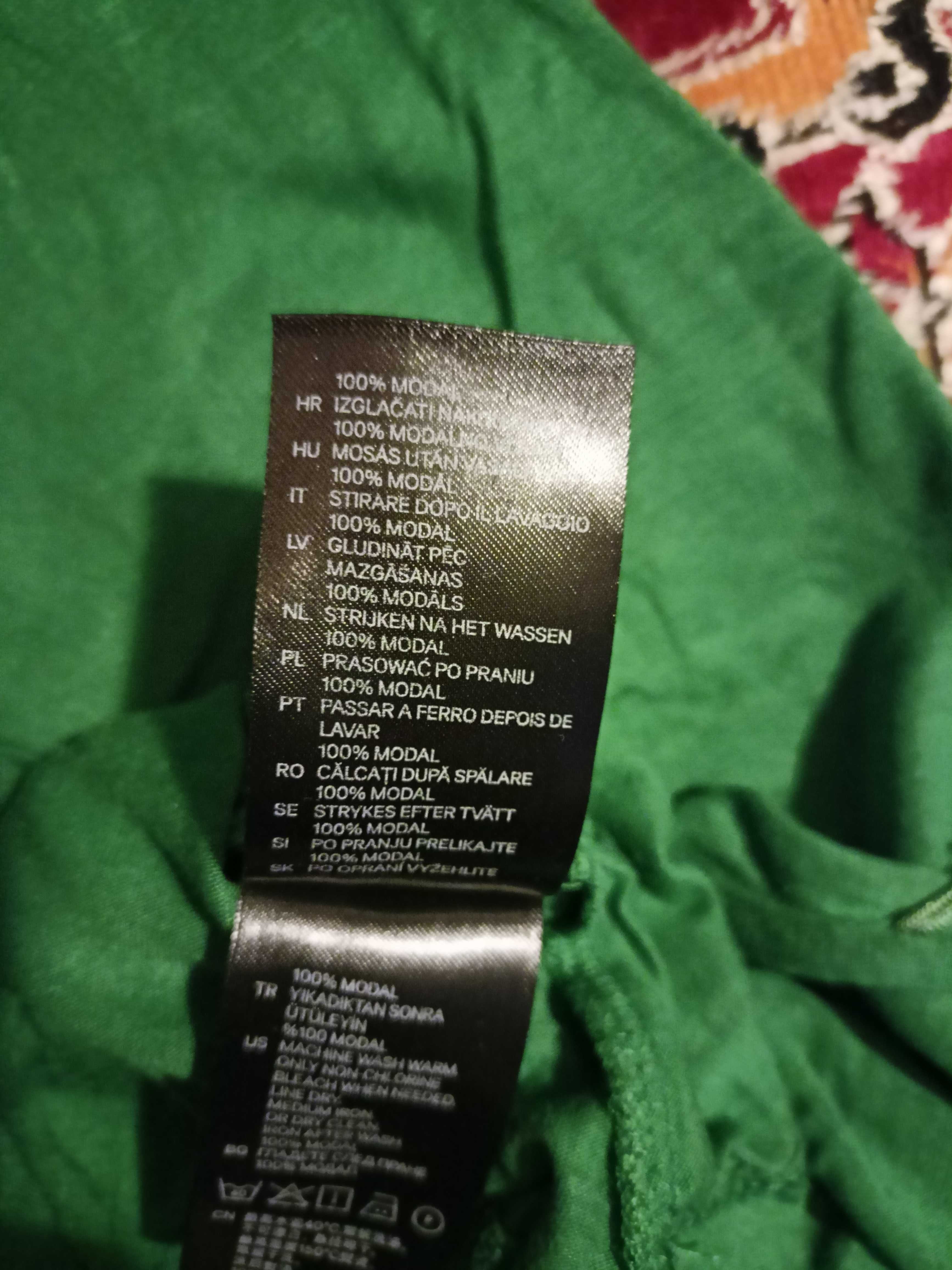 173 luźna bluzka bez rękawów H&M zielona rozm. M