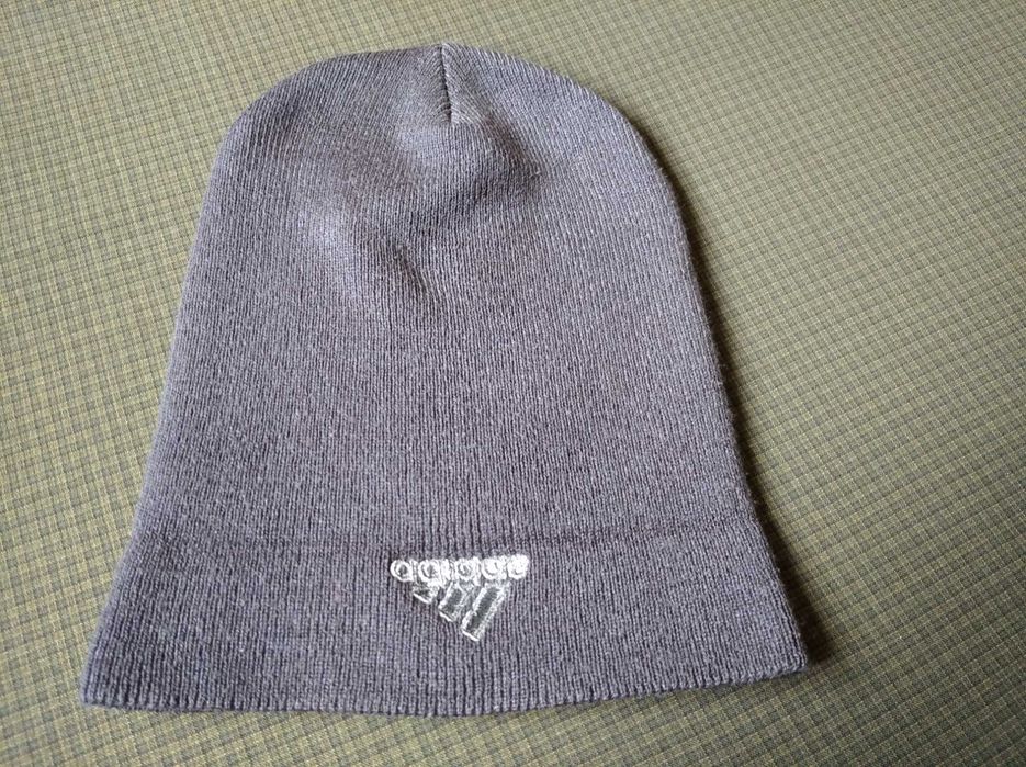 czapka zimowa popielata adidas ladny stan duzo zdjec