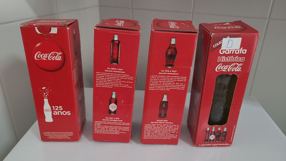 Garrafas Coca-Cola- Coleção de 4 garrafas