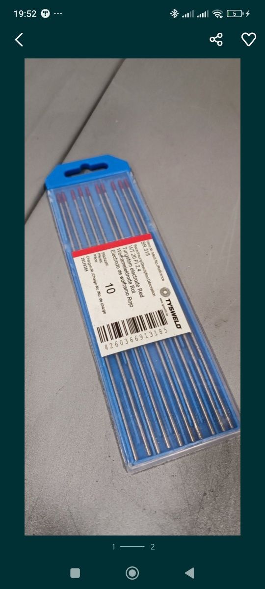 Elektrody tig 10szt