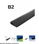 10x LISTWA WIESZAK V do plakatu B2 z haczykami, czarne 50 cm
