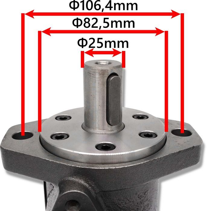 SILNIK Hydrauliczny Do Rębaka 80 cm3 GR2 BMR +Mocowanie +Tuleja [8812]