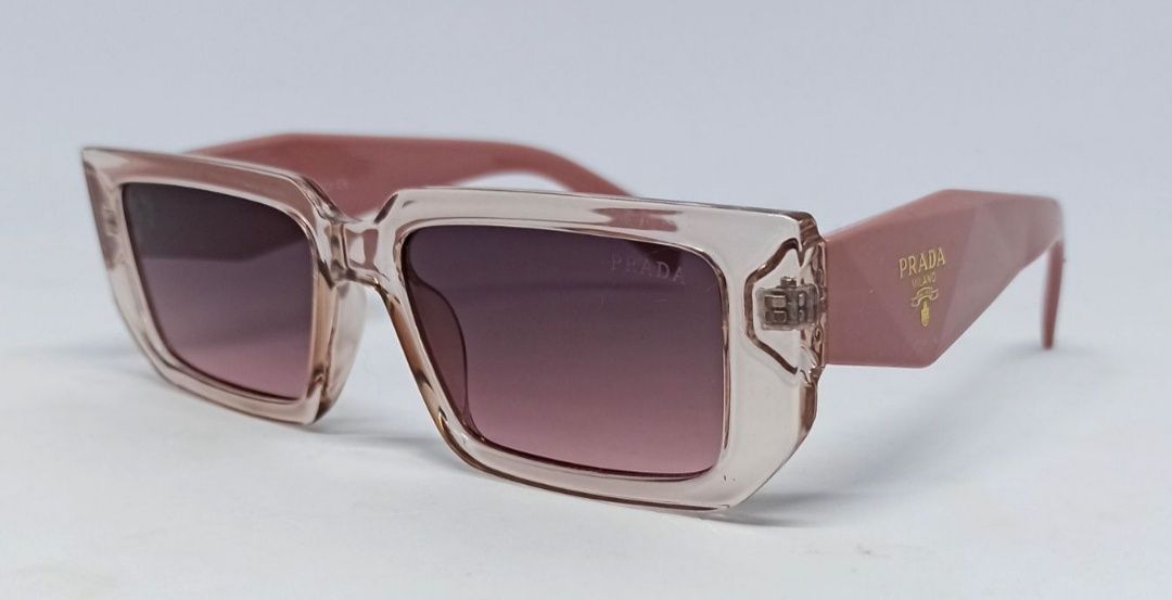 Брендовые женские модные очки бежевые дужки розовые