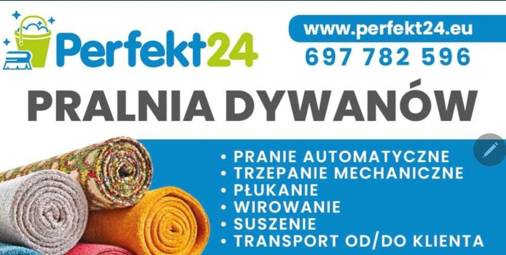 Pralnia Dywanów- profesjonalnie - transport dla klienta. Perfekt 24