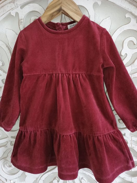 NEWBIE sukienka aksamit - święta rozmiar 92
