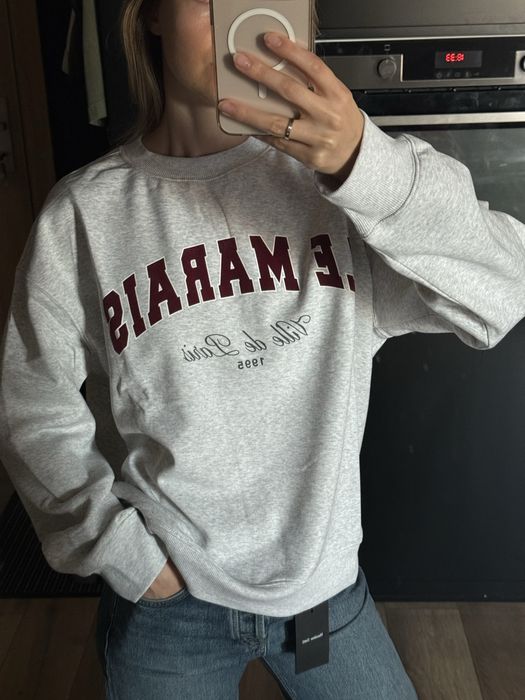 Світшот з принтом H&M, стильний світшот оверсайз - XXS, XS, S