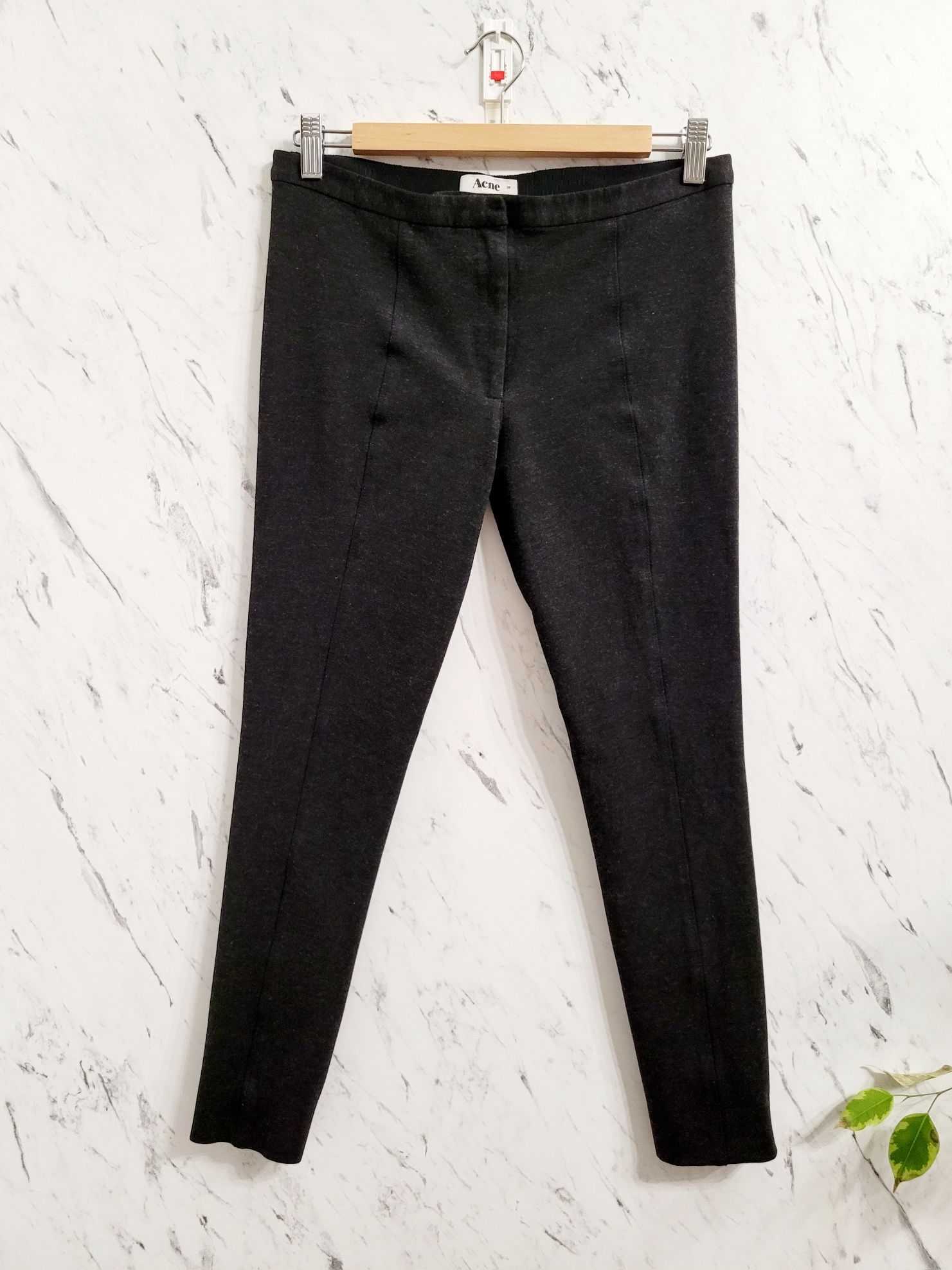Spodnie legginsy premium melanż suwaki skandynawska marka