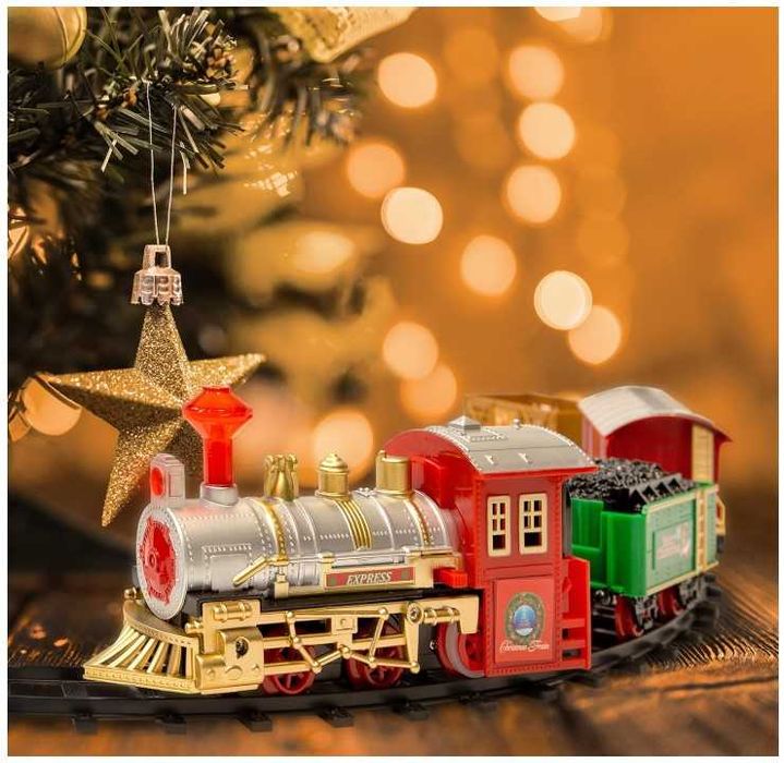 Pociąg świąteczny z muzyką 14 elementów