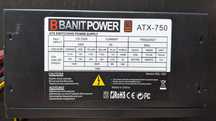 Zasilacz BanitPower 80plus bronze 750watt
