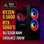PROMOCJA! Komputer Gamingowy Ryzen 5 5600 RTX 5060Ti 16GB Gwar 2 Lata