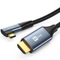 Kabel USB-C - HDMI Joyroom SY-20C1 kątowy 4K 60Hz 2m - szary