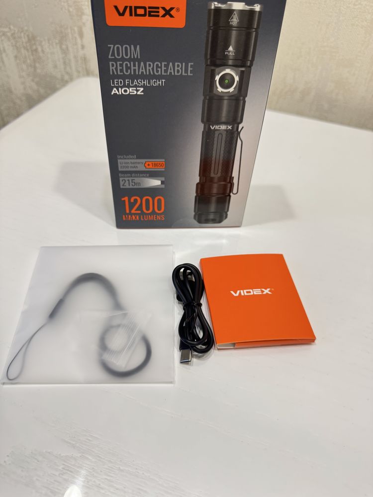 Портативный светодиодный фонарик Videx A105Z 1200 Lm