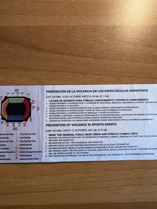 Bilhete Final Taça UEFA 2003 - FC Porto X Celtic Glasgow