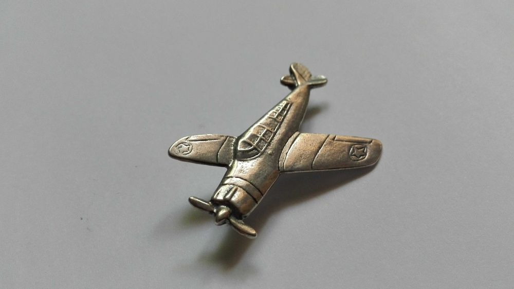 Англия серебро 925 знак самолет Curtiss P-36 Hawk 1939-45гг. RARE