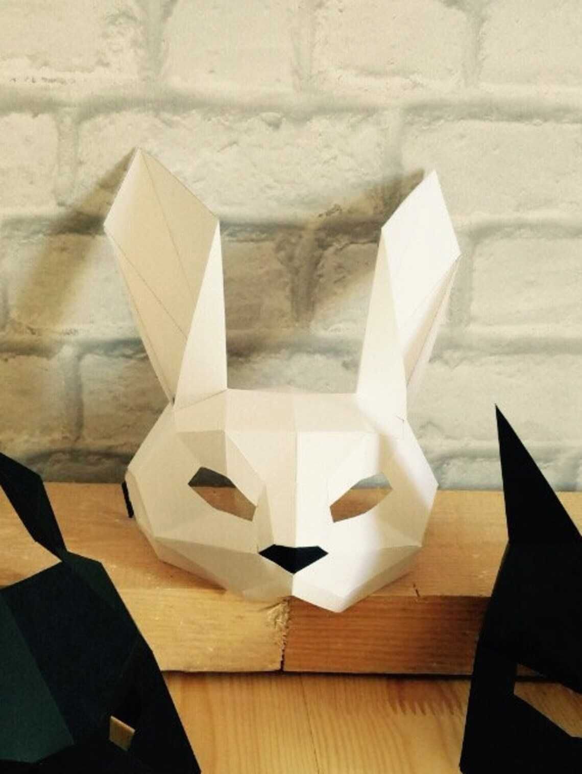 Маска из бумаги паперкрафт, оригами ,бумажный конструктор 3D, набор