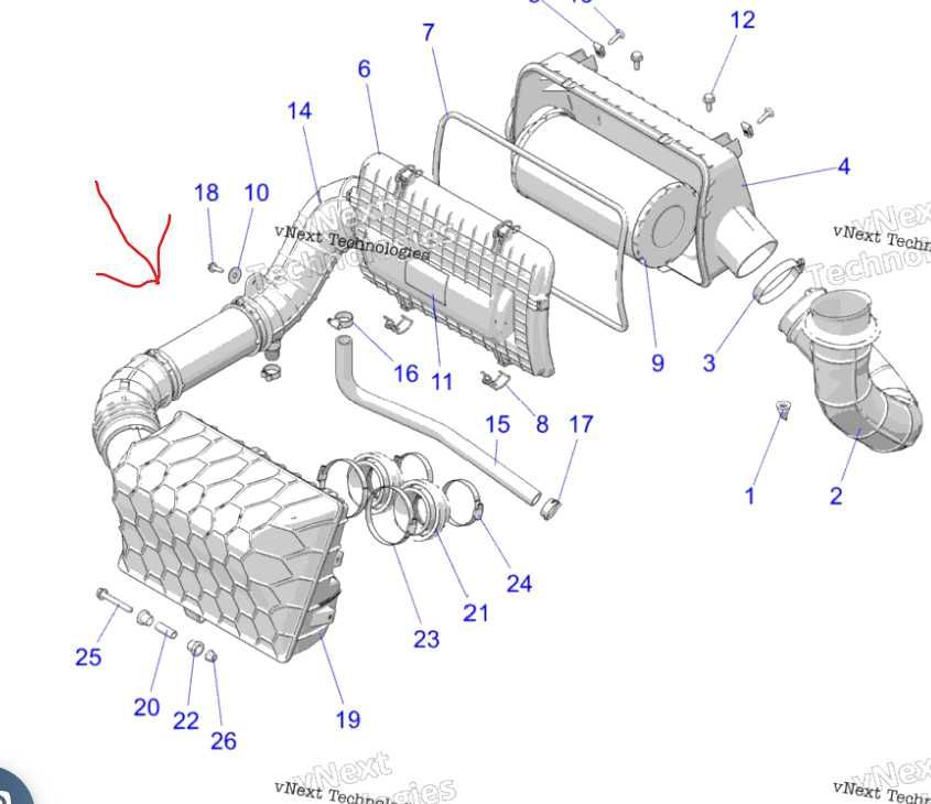 Polaris RZR XP 1000 / 64 XP4 przewód kolektora ssącego / Rura ssąca