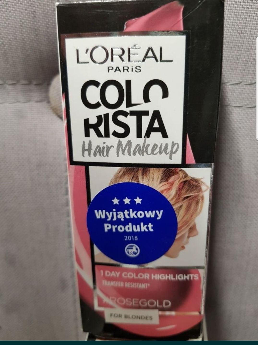 Zmywalna różowa farba do włosów Loreal  cena za 10 szt.