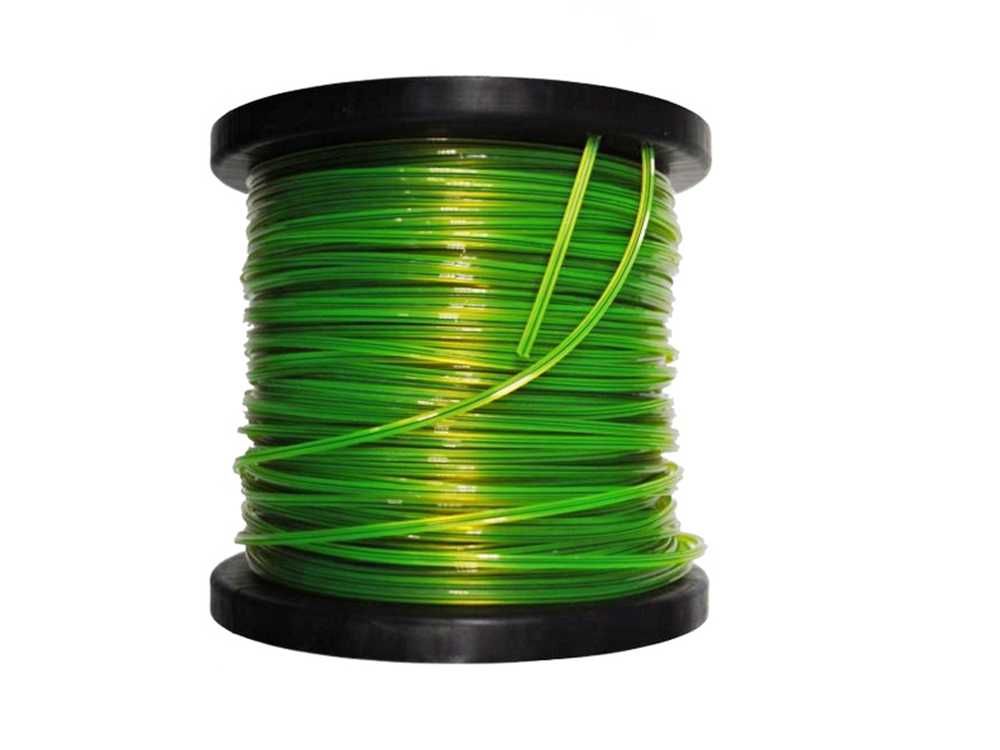 Żyłka z drutem tnąca zbrojona kosy spalinowej czterokątna 2,4mm 100m
