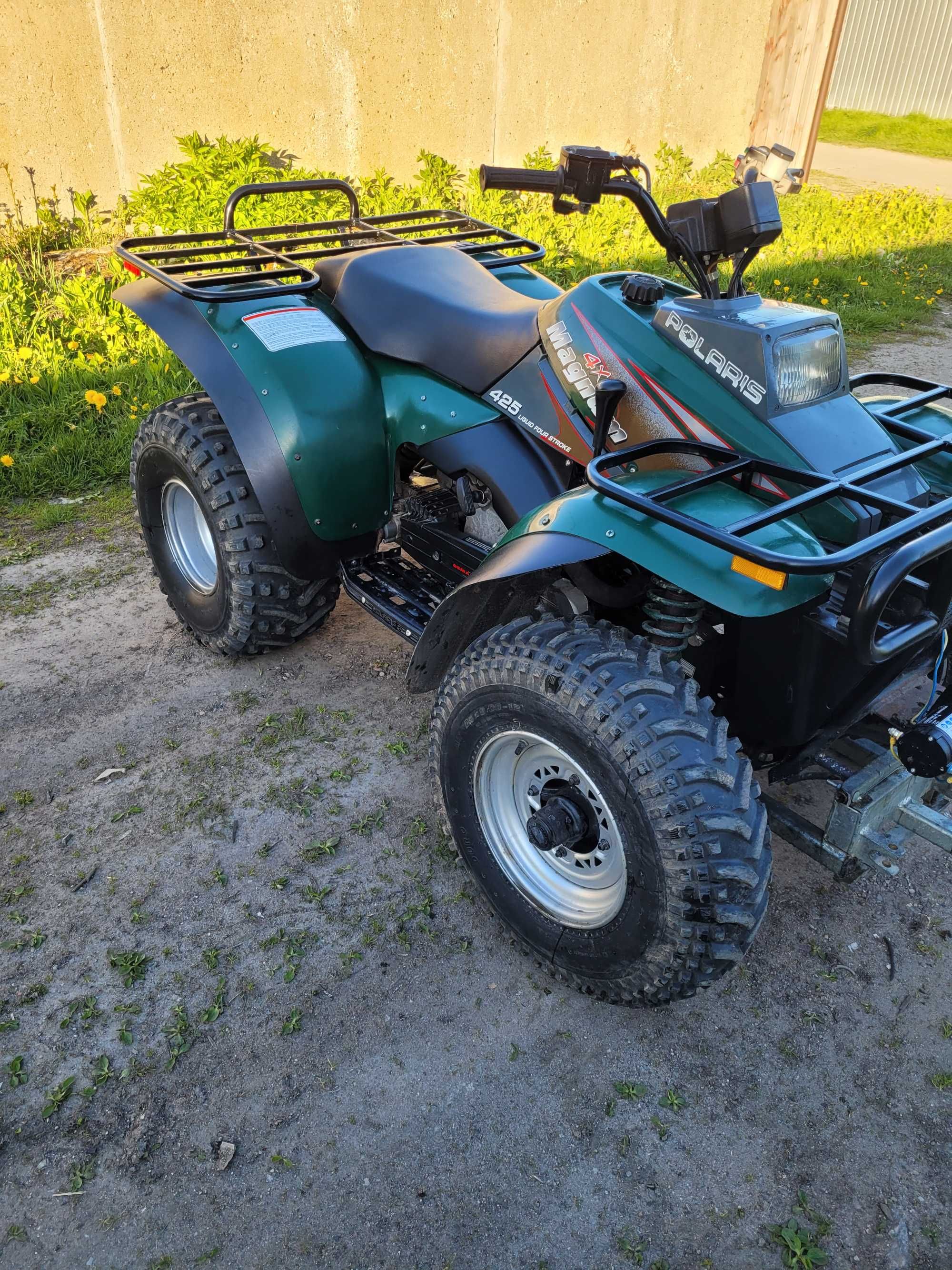Quad Polaris Magnum 425 plus przyczepa i pług