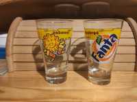 Dwie szklanki Fanta lata 90