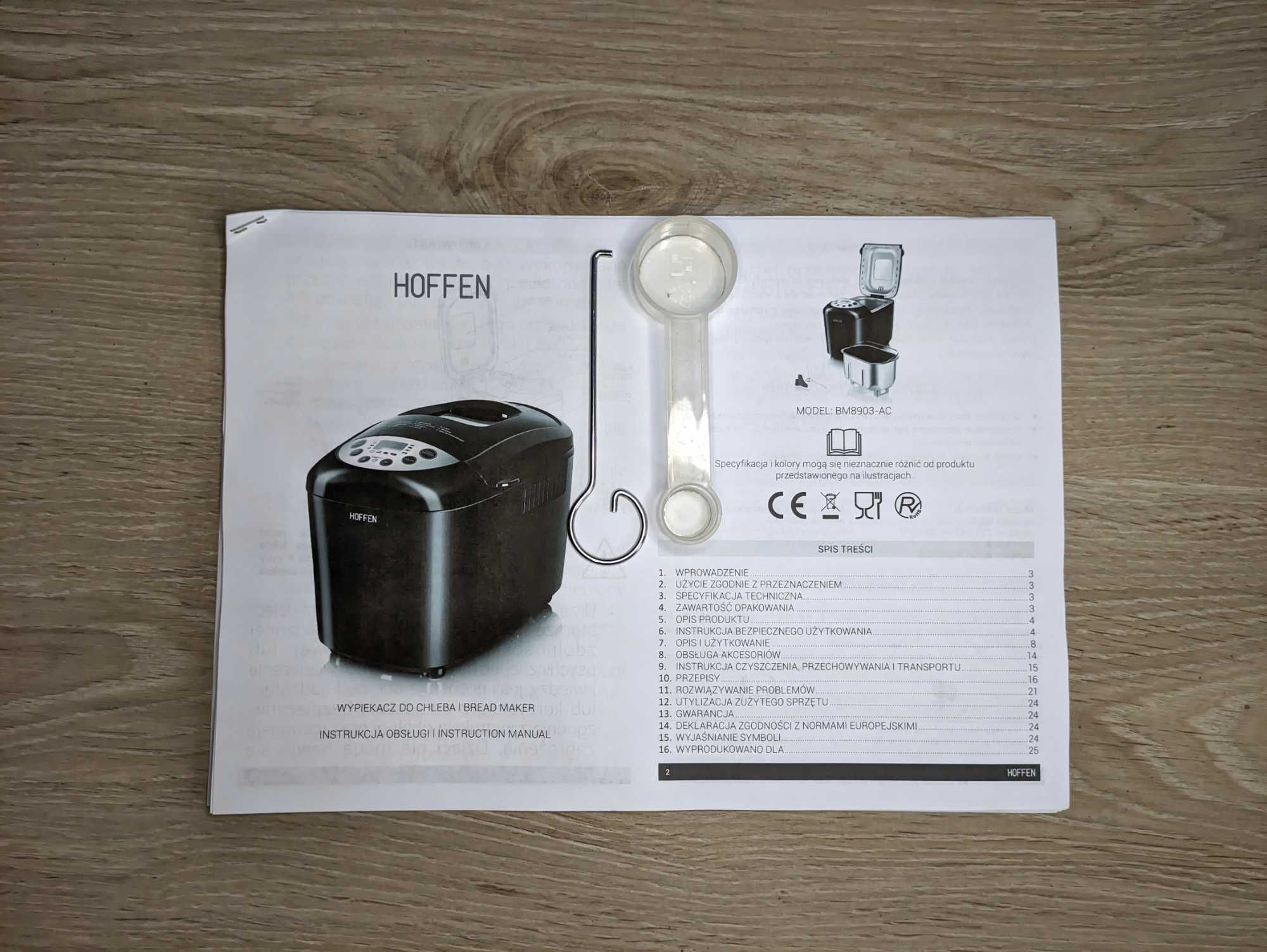 Wypiekacz do Chleba HOFFEN BM8903-AC | 850 W
