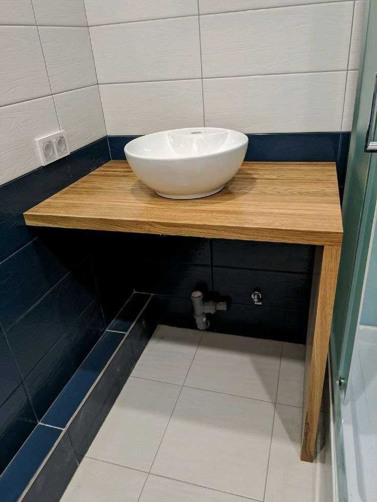 Столешница в ванную комнату из массива дерева