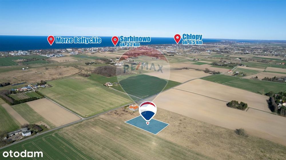 Piękna działka budowlana 2,5 km od morza - 35 arów