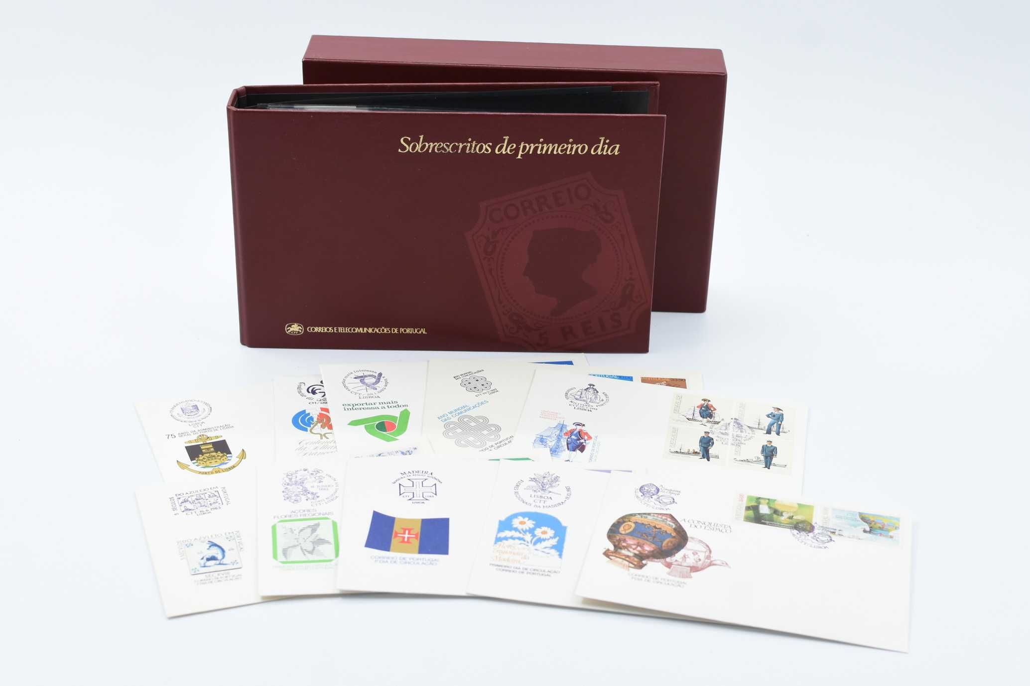 Coleção 23 sobrescritos FDC, selos e pagelas emitidos pelos CTT - 1983