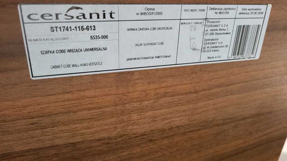 Szafka łazienkowa Wisząca Cobe 60,4cmx35,4cmx18cm orzech