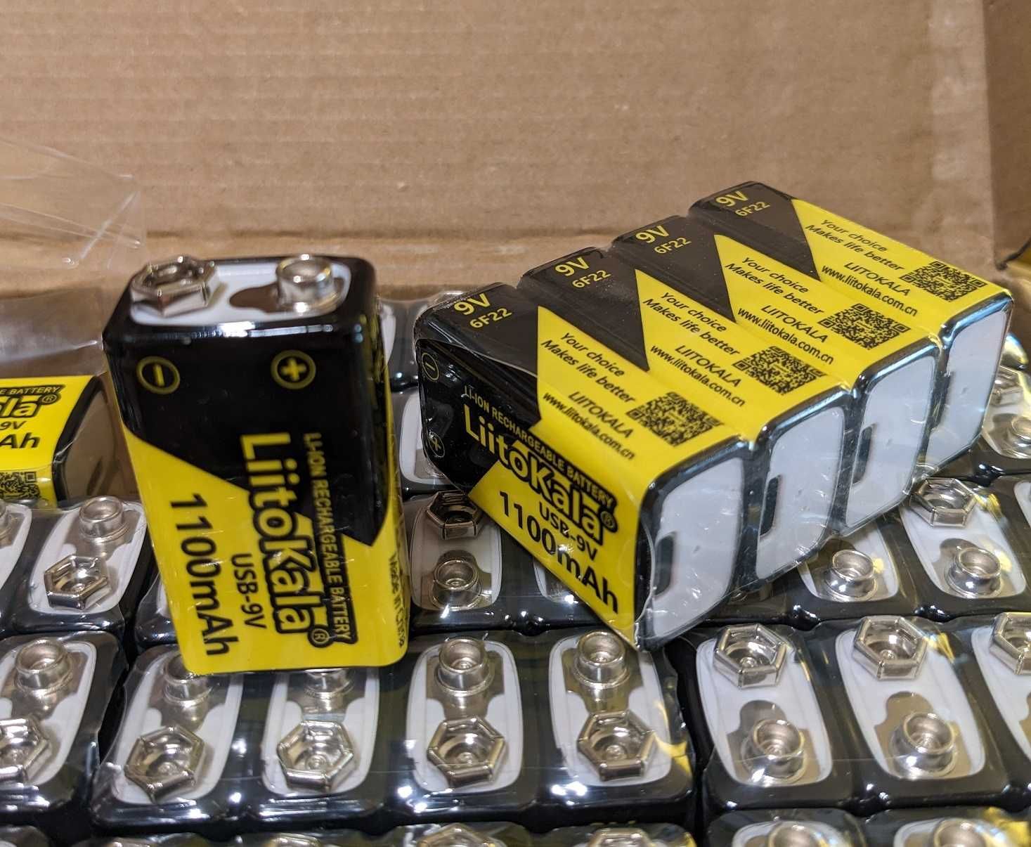 2024 Аккумулятор Liitokala Крона 9v Li-Ion 1100mAh USB type-C 6F22