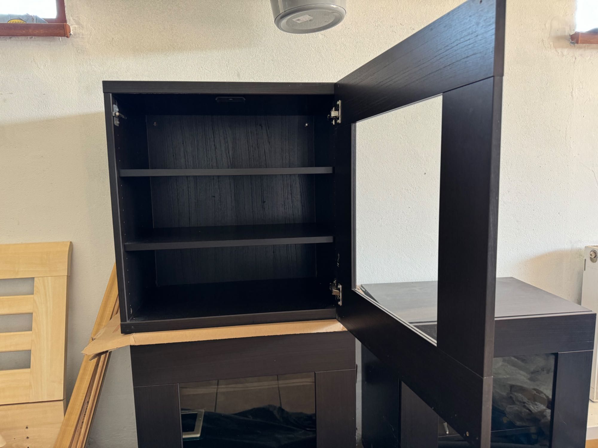 Ikea szafka Besta - 3 szafki wiszące przeszklone